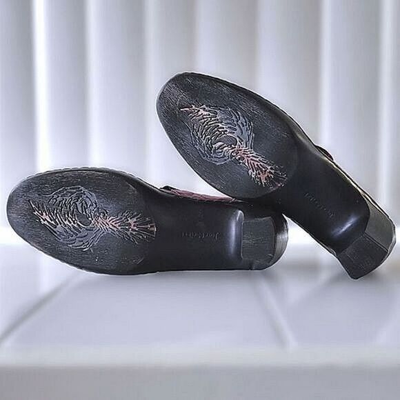 Joseph Siebel burgundy leather tapered square toe pumps - Picture 4 of 10